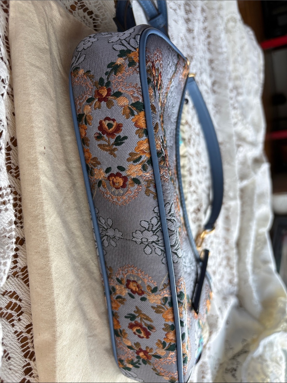 Tory Burch T Monogram Brocade Studio - Sea Frost - Picture 4 of 6